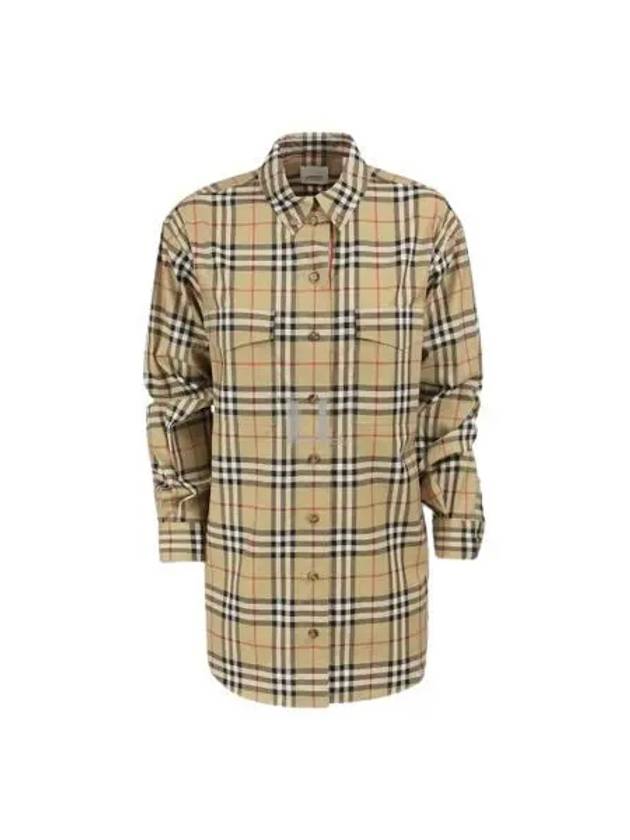 Vintage Check Overfit Shirt Beige - BURBERRY - BALAAN 2