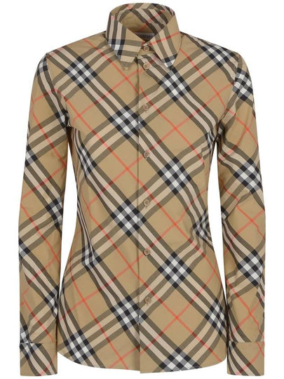 Check Pattern Shirt Beige - BURBERRY - BALAAN 2