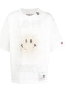 Graphic Print Cotton Short Sleeve T-Shirt White - MAISON MIHARA YASUHIRO - BALAAN 1