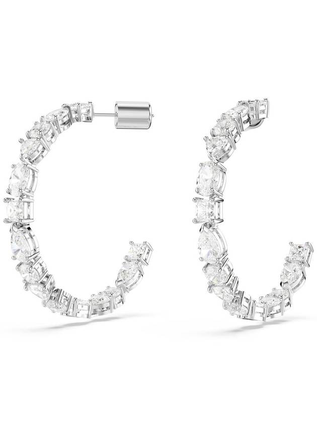 Mesmera Hoop Earrings Silver - SWAROVSKI - BALAAN 3