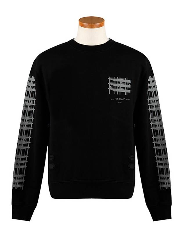 Diag Industrial Arrow Sweatshirt Black - OFF WHITE - BALAAN 5