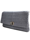 Gray Matelasse Big Clutch Bag - MIU MIU - BALAAN 2