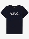 VPC Logo Organic Cotton Short Sleeve T-Shirt Navy - A.P.C. - BALAAN 2