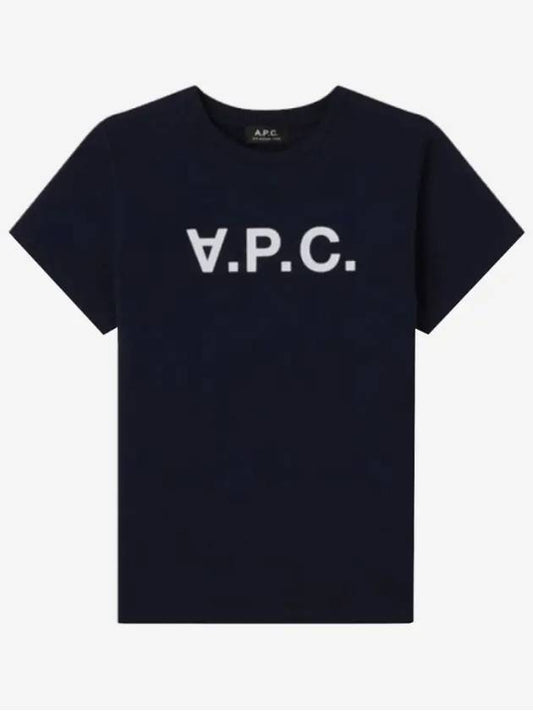 VPC Logo Organic Cotton Short Sleeve T-Shirt Navy - A.P.C. - BALAAN 2