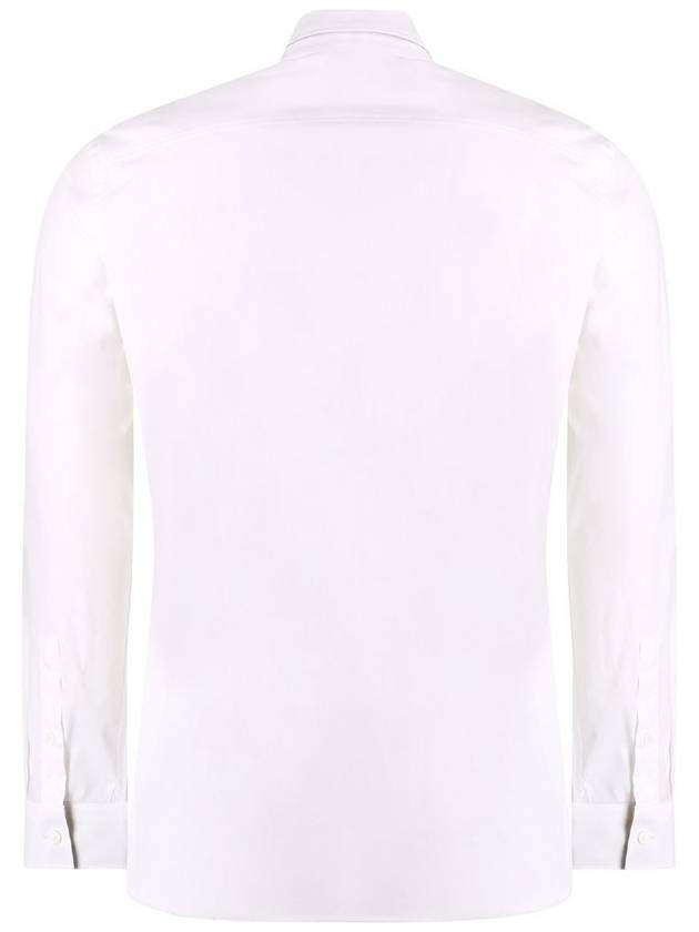 Plain Cotton Long Sleeve Shirt White - BURBERRY - BALAAN 3