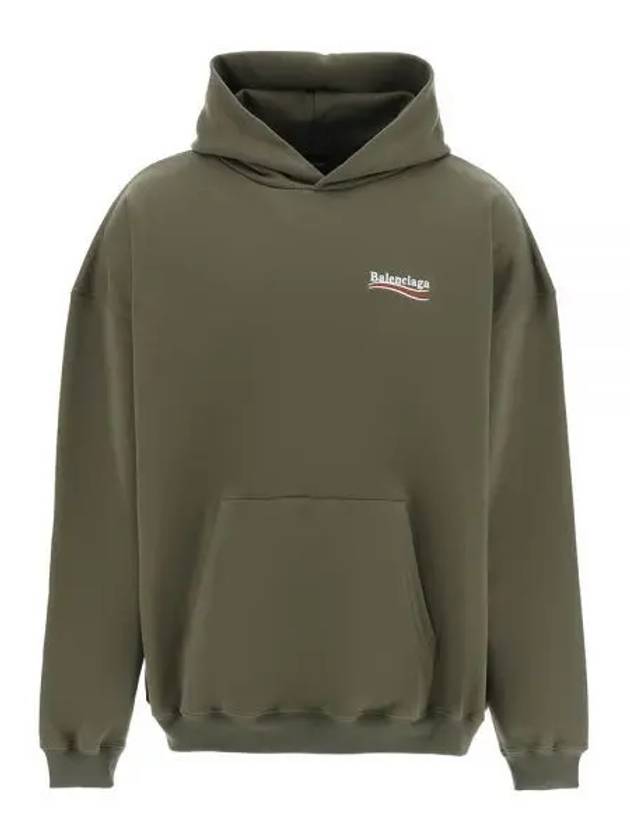 Men's Political Campaign Large Fit Hoodie Khaki - BALENCIAGA - BALAAN 2