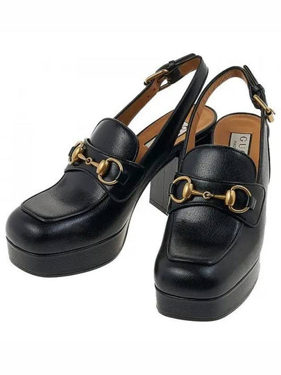 Iconic Horsebit Leather Mule Pumps Black - GUCCI - BALAAN 2