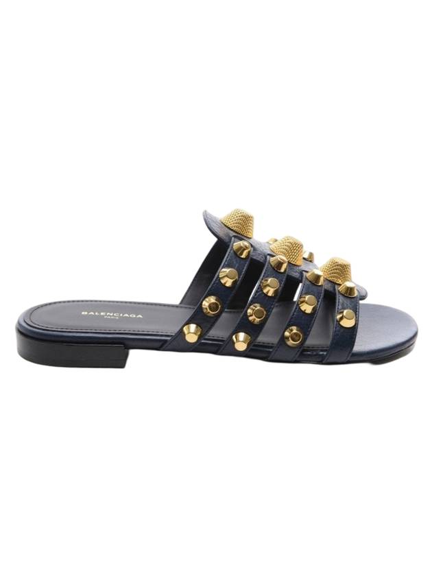 Stud Strap Slippers Navy - BALENCIAGA - BALAAN 1