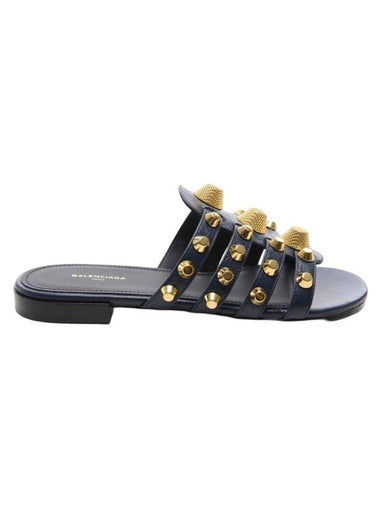 Stud Strap Slippers Navy - BALENCIAGA - BALAAN 1