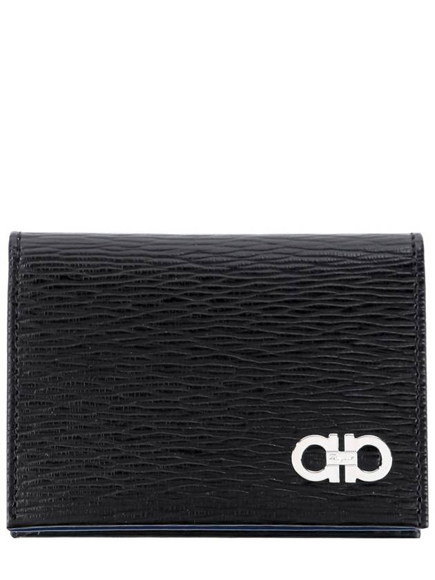 Gancini Card Wallet Black - SALVATORE FERRAGAMO - BALAAN 2