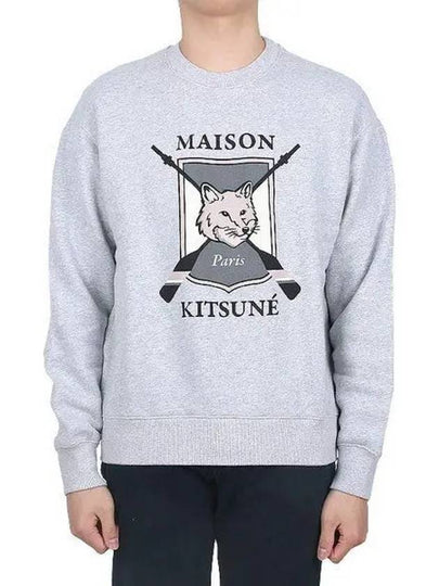 College Fox Print Sweatshirt Light Grey - MAISON KITSUNE - BALAAN 2