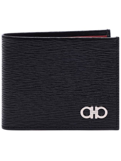 Gancini Half Wallet Black - SALVATORE FERRAGAMO - BALAAN 2