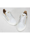 Leather Zipper Frankie Low Top Sneakers White - GIUSEPPE ZANOTTI - BALAAN 5