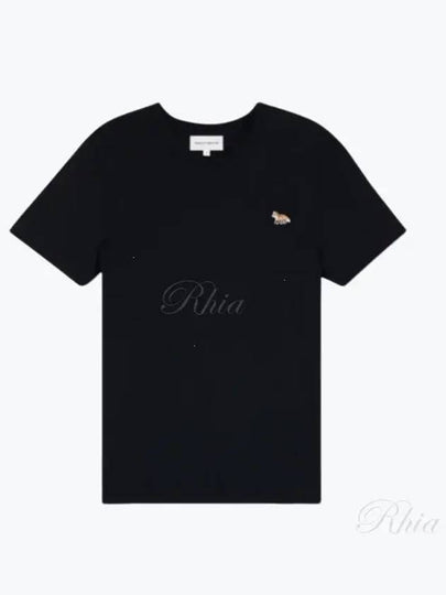 Baby Fox Patch Regular Short Sleeve T-Shirt Black - MAISON KITSUNE - BALAAN 2