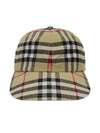 Check Cotton Ball Cap Beige - BURBERRY - BALAAN 4