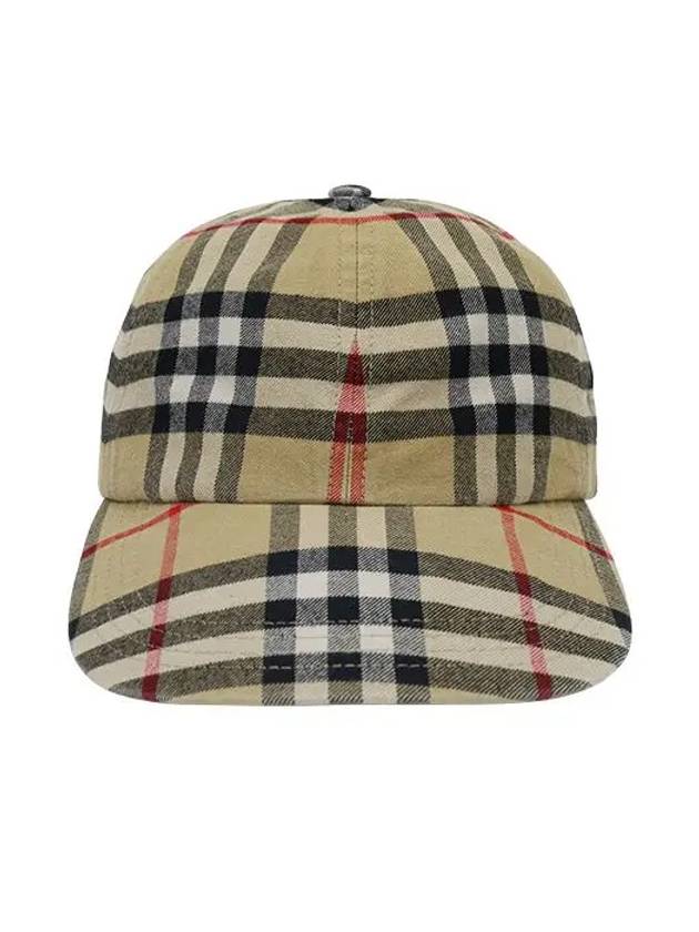 Check Cotton Ball Cap Beige - BURBERRY - BALAAN 4