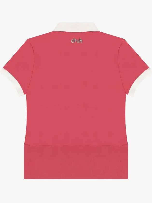 Dru Women's Eri color combination short sleeve t-shirt DF42ST05_PK - DRUH GOLF - BALAAN 2