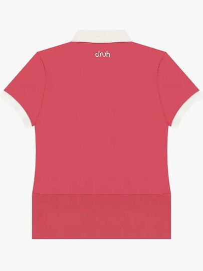 Dru Women's Eri color combination short sleeve t-shirt DF42ST05_PK - DRUH GOLF - BALAAN 2