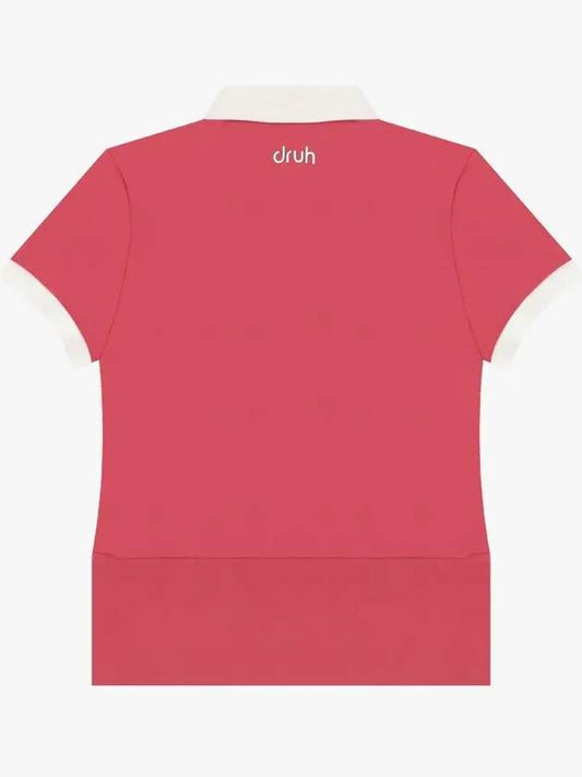 Dru Women's Eri color combination short sleeve t-shirt DF42ST05_PK - DRUH GOLF - BALAAN 2