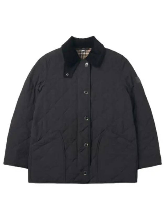 Quilted semi regular fit jacket black jumper - BURBERRY - BALAAN 1