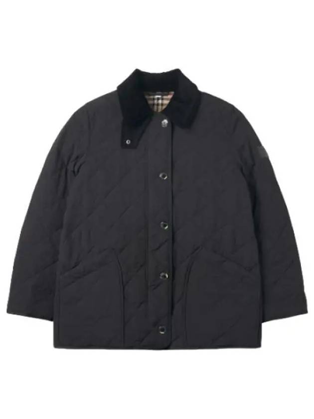 Quilted semi regular fit jacket black jumper - BURBERRY - BALAAN 1