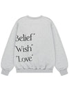 belief wish love sweatshirts in gray - MYDEEPBLUEMEMORIES - BALAAN 1
