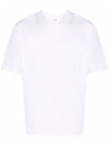 Tone On Tone Heart Logo Short Sleeve T-Shirt White - AMI - BALAAN 1