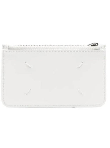 Stitch Zipper Card Wallet White - MAISON MARGIELA - BALAAN 1