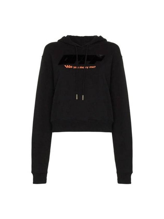 Modern Obstacles Loose Cotton Hoodie Black - OFF WHITE - BALAAN 1