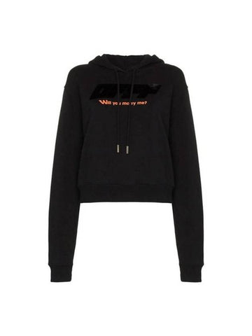 Modern Obstacles Loose Cotton Hoodie Black - OFF WHITE - BALAAN 1