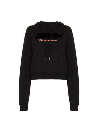 Modern Obstacles Loose Cotton Hoodie Black - OFF WHITE - BALAAN 1