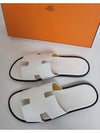 Izmir Sandals Men Slippers Blanc White H041141ZH - HERMES - BALAAN 6