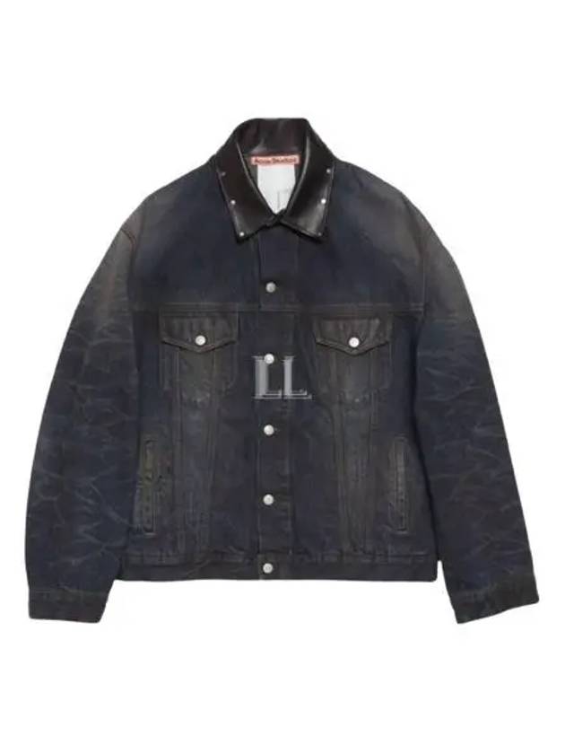 Oversized Denim Jacket Dark Blue Wash - ACNE STUDIOS - BALAAN 2