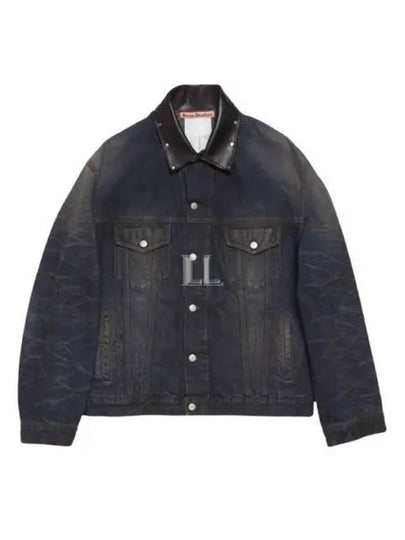 Oversized Denim Jacket Dark Blue Wash - ACNE STUDIOS - BALAAN 2