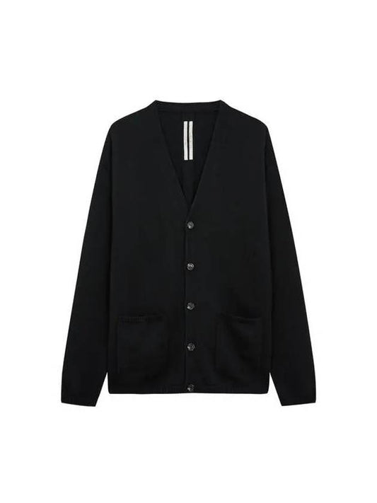 MEN patch pocket buttonup cardigan black 271090 - RICK OWENS - BALAAN 1