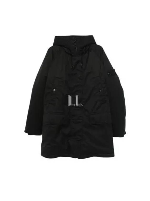 710F2 Ghost Performance Twill Wool-TC Down Parka Black - STONE ISLAND - BALAAN 2