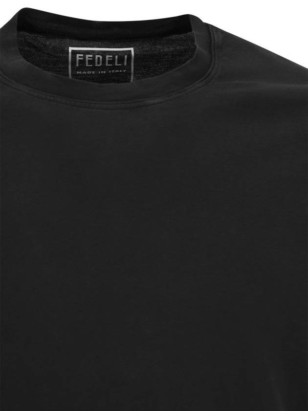 Crew-neck cotton T-shirt - FEDELI - BALAAN 4