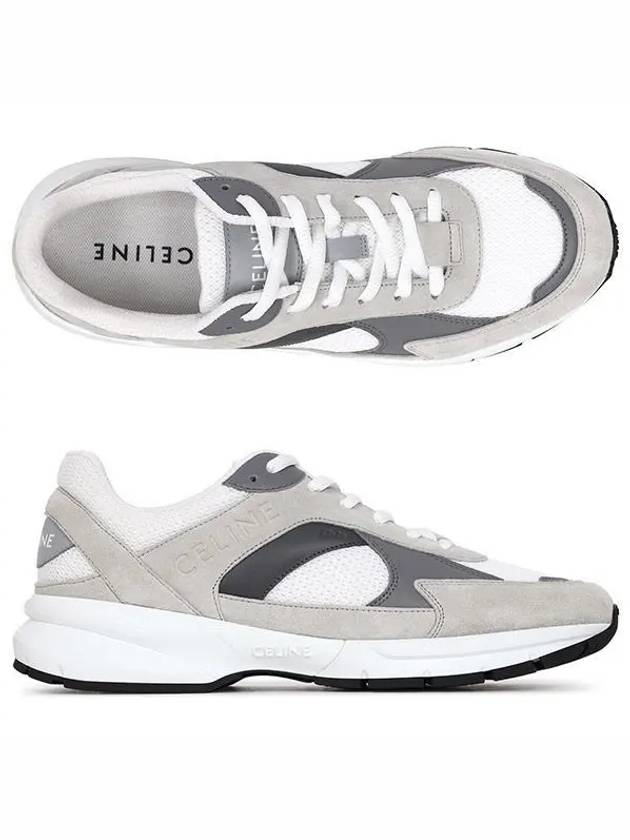 Runner CR 03 Lace Up Low Top Sneakers Grey - CELINE - BALAAN 2