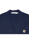 Fox Head Patch Classic Cardigan Navy - MAISON KITSUNE - BALAAN 4