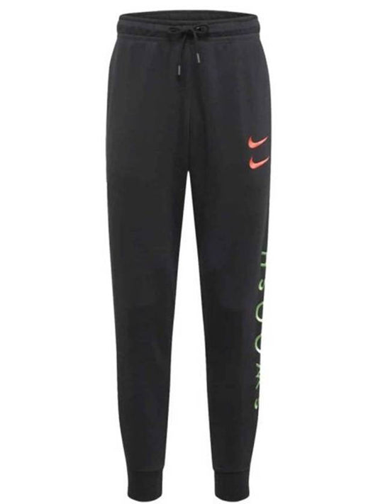 Men's Sportswear Double Swoosh Track Pants Black - NIKE - BALAAN.