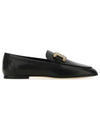 Kate Metal Logo Leather Loafers Black - TOD'S - BALAAN 2