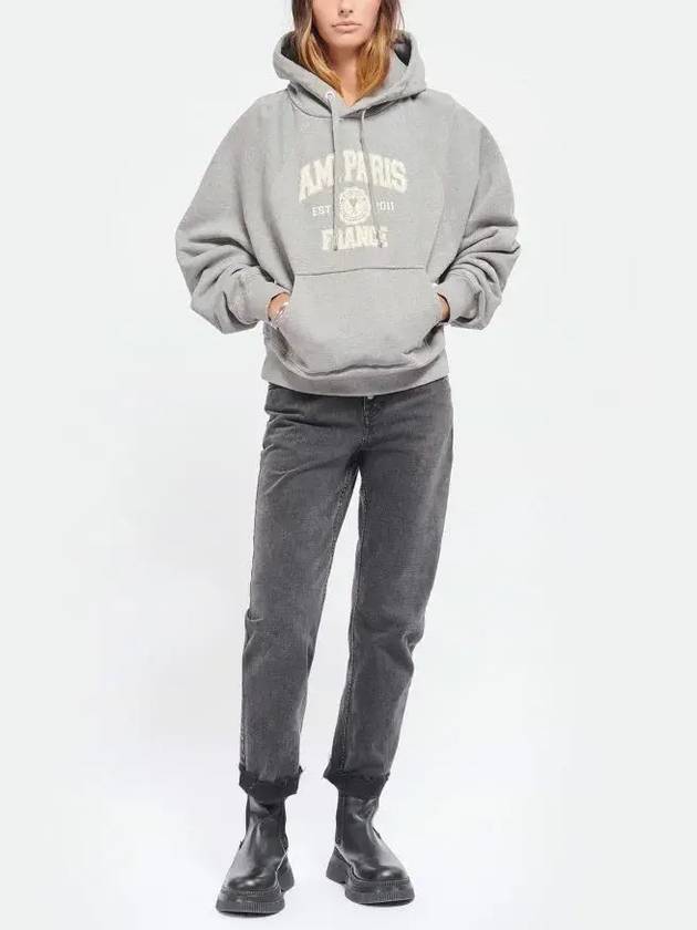 Logo Hoodie Grey - AMI - BALAAN 5