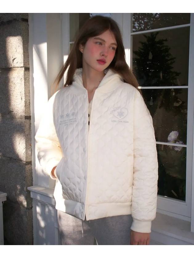 Snow Flake Quilted Jumper Cream - LETTER FROM MOON - BALAAN 3