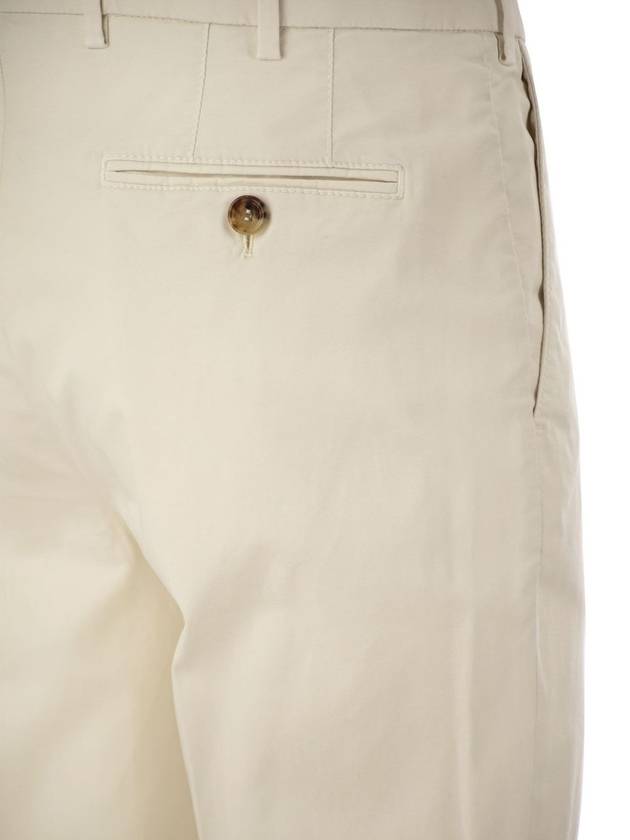 Men's Comfort Cotton Gabardine Straight Pants White - BRUNELLO CUCINELLI - BALAAN 5