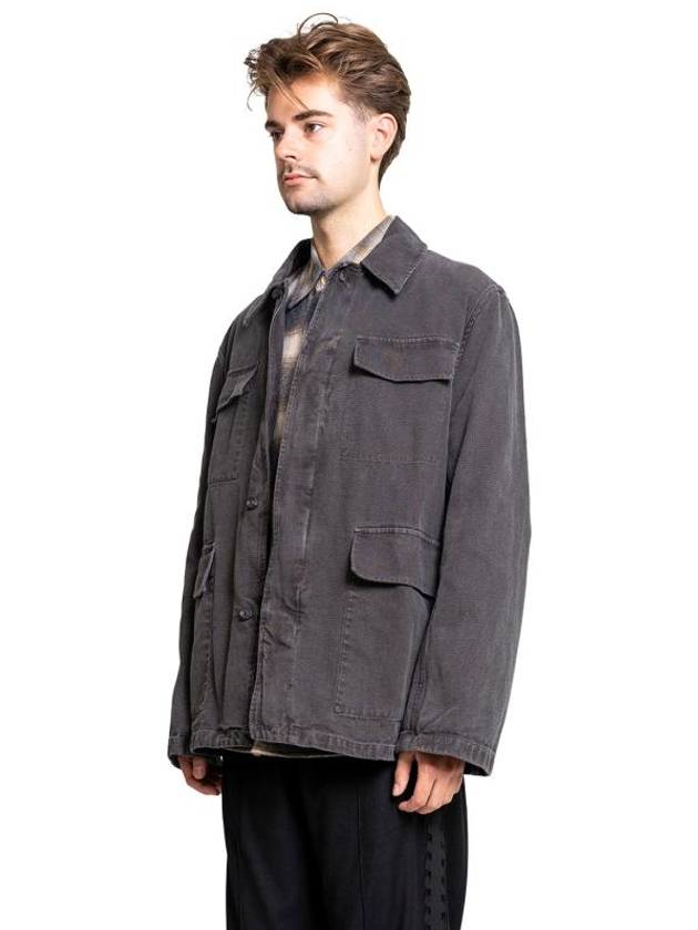 Uniform Ash Ribbon Canvas Jacket Black - OUR LEGACY - BALAAN 3