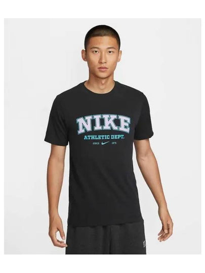 Logo Crew Neck Short Sleeve T-Shirt Black - NIKE - BALAAN 2