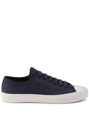 Triangle Logo Low Top Sneakers Baltico Blue - PRADA - BALAAN 1