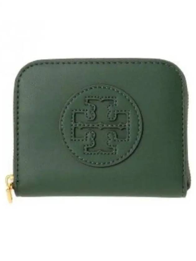 Ella Bio Small Zipper Card Wallet Green - TORY BURCH - BALAAN 2