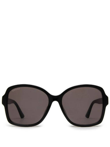 Eyewear Horn Rim Asian Fit Sunglasses Black - GUCCI - BALAAN 1