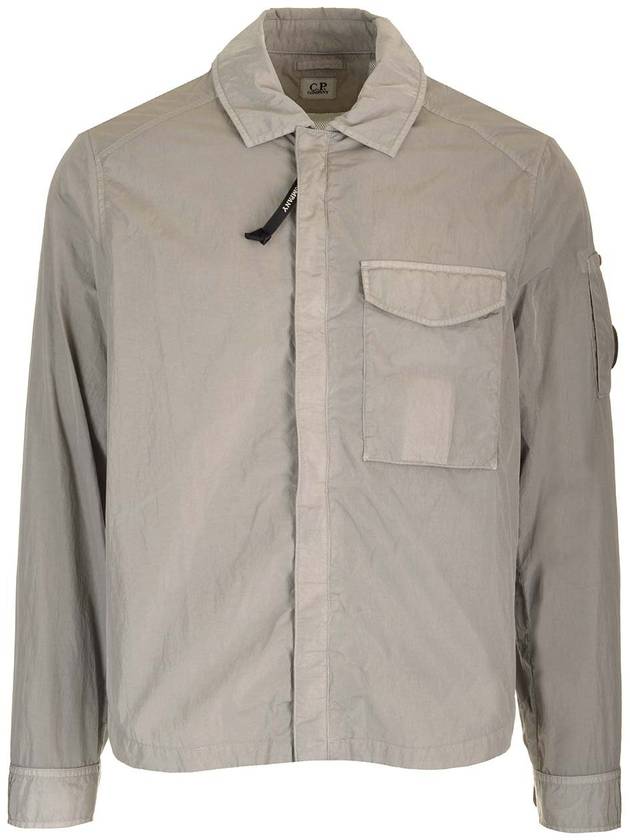 Chrome-R Pocket Over Long Sleeve Shirt Grey - CP COMPANY - BALAAN 2